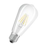 Osram Classic LED E27 Edison Filament Claire 4W 470lm - 827 Blanc Très Chaud | Équivalent 40W