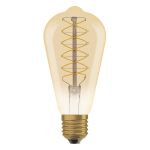 Ledvance Vintage 1906 LED E27 Poire Dorée 4.8W 420lm - 822 Blanc Très Chaud | Dimmable - Équivalent 37W