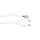 Noxion Euro Câble d’alimentation - C7 Europlug + Extrémités ouvertes - Blanc 2m - 2 pole 0,75mm2
